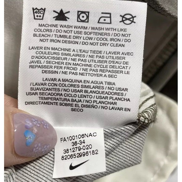 NIKE GOLF Men’s Flat Front Dri-Fit Chinos Vented Pants 381279-020 Taupe 36x34 - Picture 5 of 8